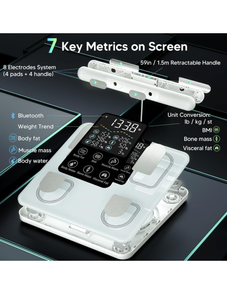 Escala Digital Arboleaf para Peso Corporal y Análisis Completo
