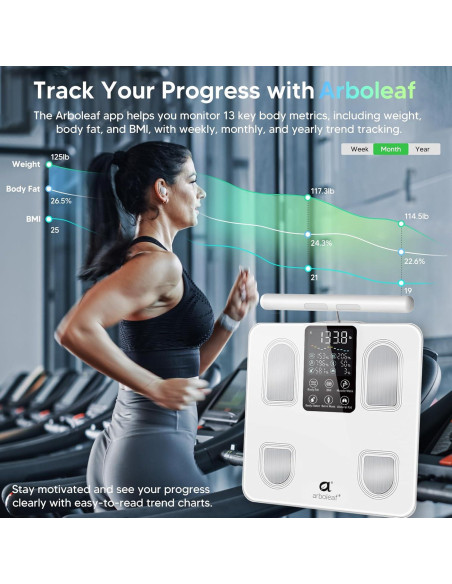 Escala Digital Arboleaf para Peso Corporal y Análisis Completo