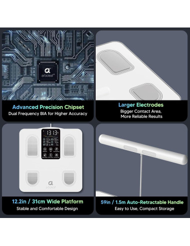 Escala Digital Arboleaf para Peso Corporal y Análisis Completo