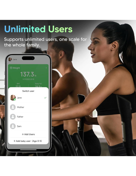 Escala Digital Arboleaf para Peso Corporal y Análisis Completo
