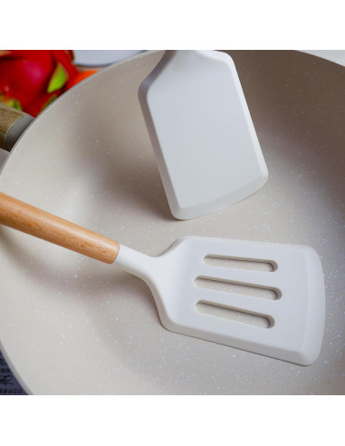 Juego de Espátulas de Silicona KLAQQED 2 Piezas Resistente al Calor