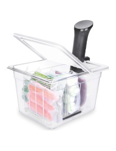 Contenedor Sous Vide 12 Litros Everie con Tapa Plegable y Soporte