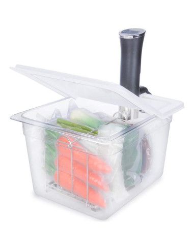 Contenedor Sous Vide 12 Litros Everie con Tapa Plegable y Soporte