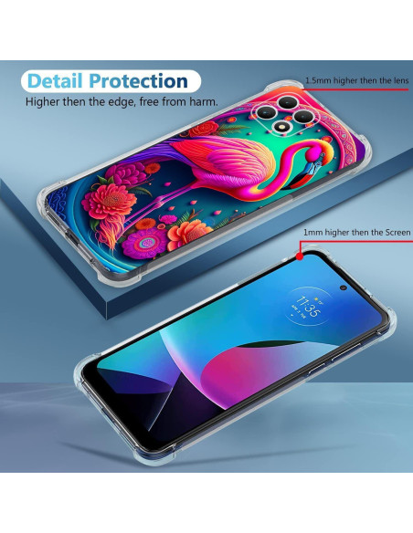 Funda TPU para T-Mobile Revvl 7 5G Flores Rosa Mandala