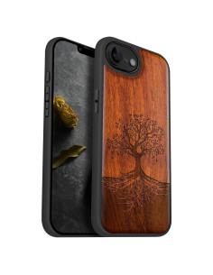 Funda de Madera Magnética Carveit para iPhone 16e - Yin Yang
