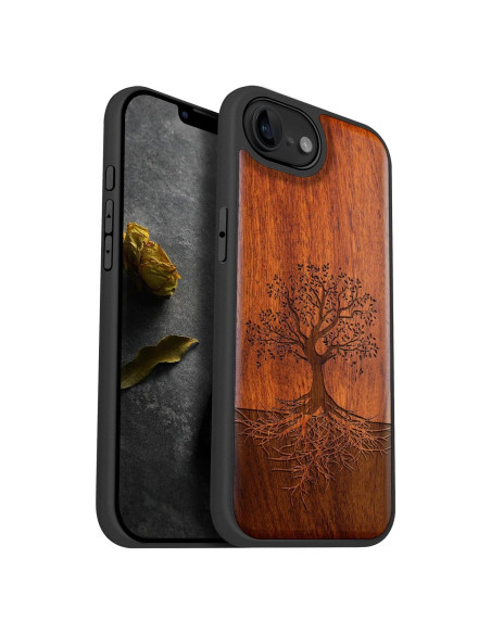 Funda de Madera Magnética Carveit para iPhone 16e - Yin Yang Funda de Madera Magnética Carveit para iPhone 16e - Yin Yang