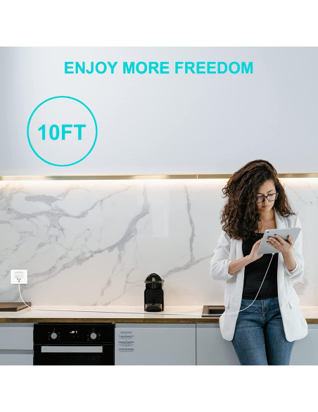 Cargador Rápido USB C 20W Sunsron + Cable 10FT para iPad