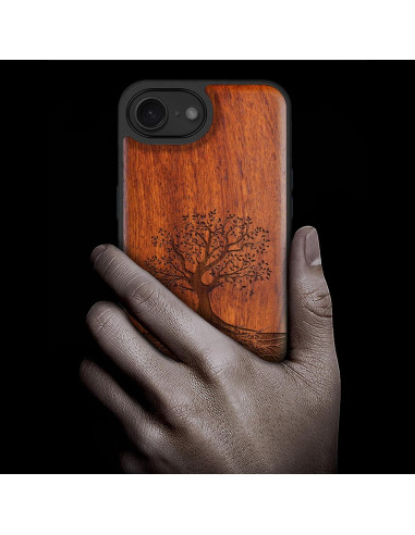 Funda de Madera Magnética Carveit para iPhone 16e - Yin Yang
