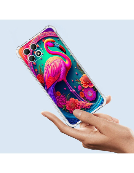 Funda TPU para T-Mobile Revvl 7 5G Flores Rosa Mandala