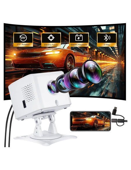 Proyector Portátil KEJOG 1080P WiFi Bluetooth Cine en Casa