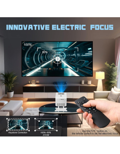 Proyector Portátil KEJOG 1080P WiFi Bluetooth Cine en Casa