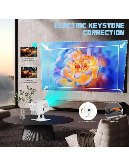 Proyector Portátil KEJOG 1080P WiFi Bluetooth Cine en Casa