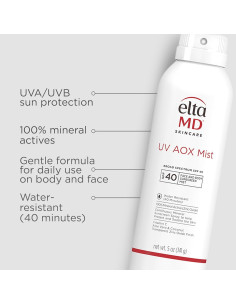 EltaMD Spray Solar Mineral SPF 40 para Cara y Cuerpo 283 g 2