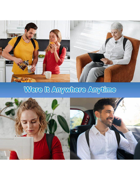 Corrector de Postura Abismat Ajustable para Espalda y Hombros Negro M