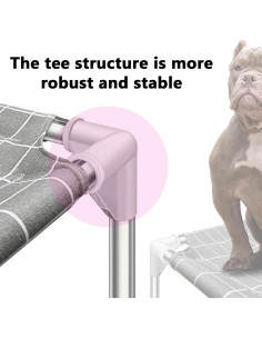 Cama Elevada para Mascotas Tensorsine XL - Acero Inoxidable 2
