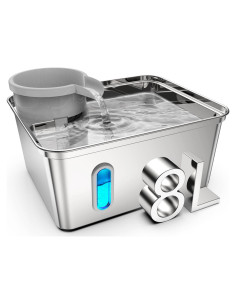 Fuente de Agua para Perros SNIFFNSLURP 7.9L Acero Inoxidable