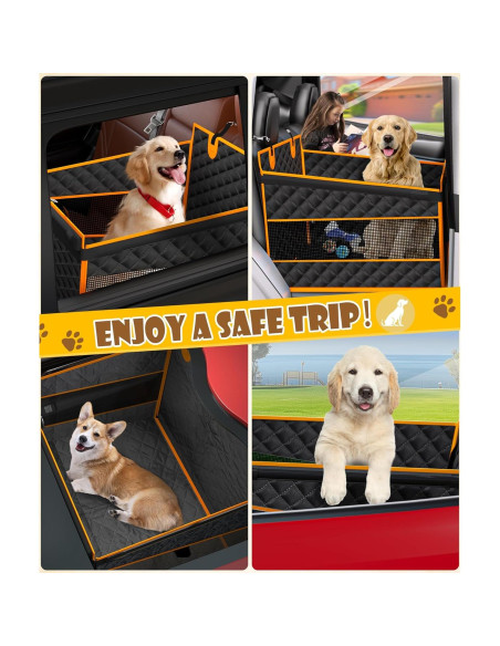 Asiento de Coche para Perros EPN Grande Negro Impermeable Asiento de Coche para Perros EPN Grande Negro Impermeable