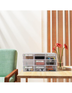 Organizador de Almacenamiento Voittozege 9 Cajones Plástico Blanco 2