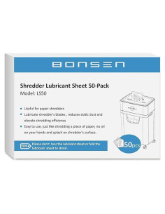 Hojas de Lubricante para Trituradoras BONSEN - Paquete 50 Unidades