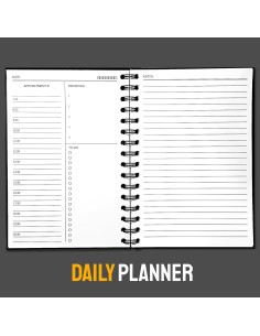 Planificador Diario No Datado A5 Nextnoid - Tapa Dura Negro 2