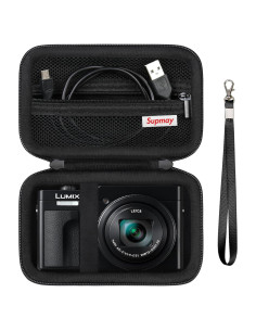 Funda para Cámara Panasonic LUMIX ZS99 y LX10 4K, Negra