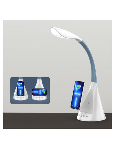 Lámpara de Escritorio LED DomIQ SWAN1 con Cargador Inalámbrico