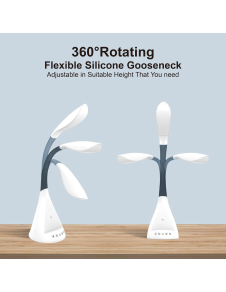 Lámpara de Escritorio LED DomIQ SWAN1 con Cargador Inalámbrico