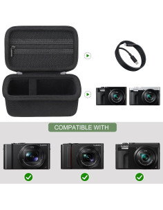 Funda para Cámara Panasonic LUMIX ZS99 y LX10 4K, Negra 2