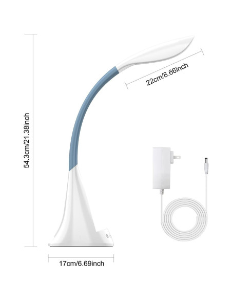 Lámpara de Escritorio LED DomIQ SWAN1 con Cargador Inalámbrico