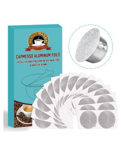 Tapas de Aluminio Reutilizables CAPMESSO para Cápsulas Vertuoline - 100pcs 57mm