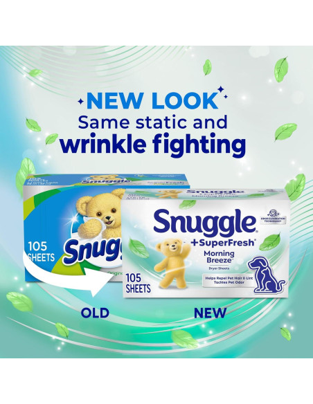 Hojas de Secadora Snuggle Plus SuperFresh Original 105 Unidades