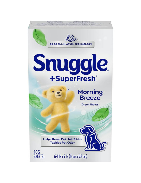 Hojas de Secadora Snuggle Plus SuperFresh Original 105 Unidades