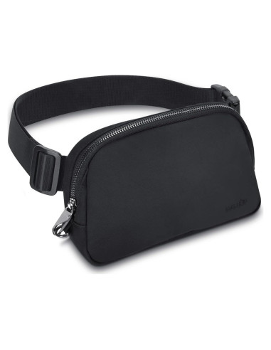 Bolso de Cintura Antirrobo MELCOU Unisex Negro 21x14.2cm