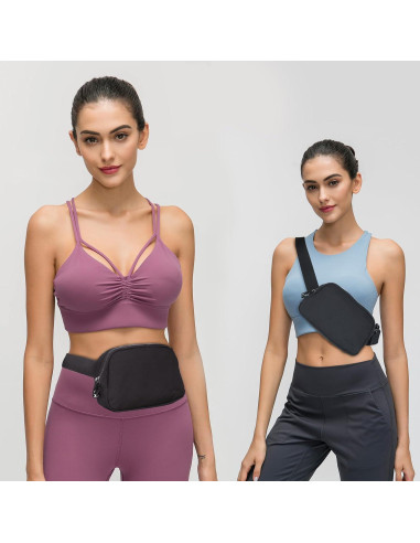 Bolso de Cintura Antirrobo MELCOU Unisex Negro 21x14.2cm