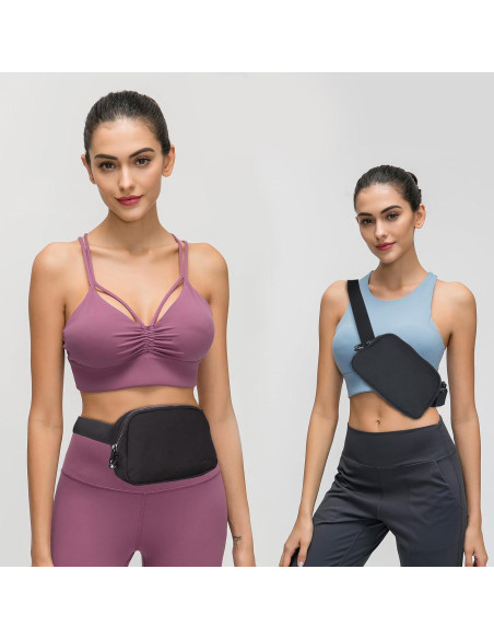 Bolso de Cintura Antirrobo MELCOU Unisex Negro 21x14.2cm