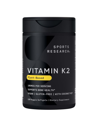 Vitamina K2 MK-7 100mcg Sports Research 120 Cápsulas Veganas