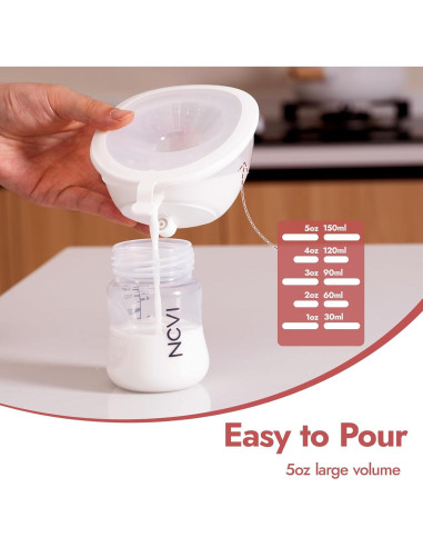 Tazas de Leche Materna NCVI 5oz 148ml Compatibles con Extractores