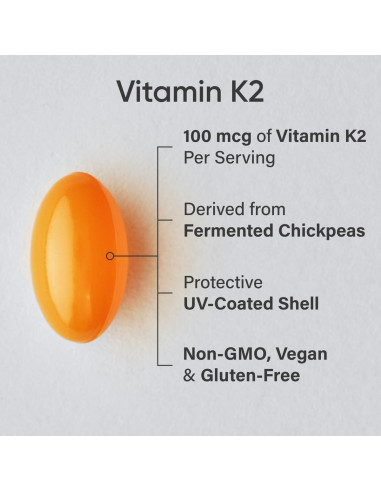 Vitamina K2 MK-7 100mcg Sports Research 120 Cápsulas Veganas