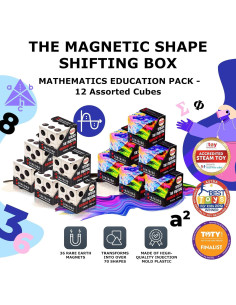 Cubo Magnético Antiestrés Shashibo - 12 Piezas Educativas STEM 2