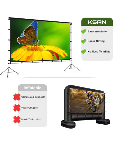 Pantalla de Proyector Portátil KSAN 120" con Soporte Plegable