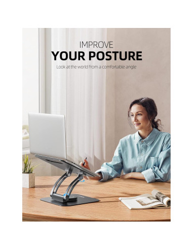 Soporte para Laptop Nulaxy C1-EXPRO 360 Rotativo Ergonómico