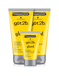 Gel para Peinar Got2B Glued - 2 tubos 170 g + 1 tubo viaje 35 g + Cera 56 g 2