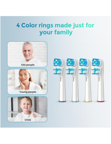 4 Cabezas de Cepillo de Dientes Oral-B Repuesto Doble Cabeza