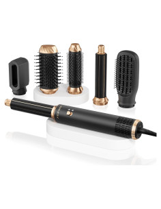 Set de Cepillo Secador 6 en 1 Atopskins - Estilizador Iónico Negro