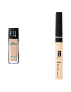 Base líquida Maybelline Fit Me Mate + Corrector Fit Me Claro
