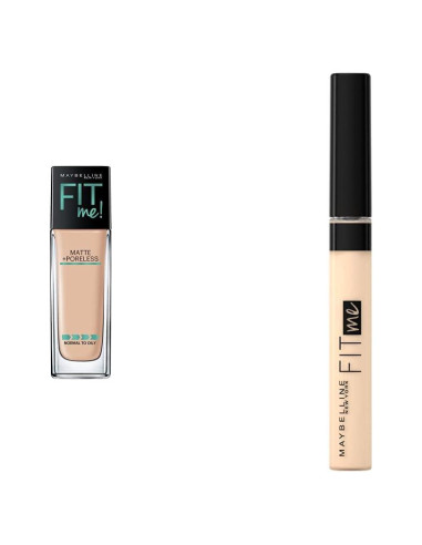 Base líquida Maybelline Fit Me Mate + Corrector Fit Me Claro