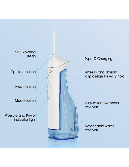 Irrigador Dental Portátil Beautypick 300ML Inalámbrico IPX7