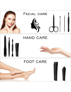 Set de Manicura Profesional Pangjiu 10 Herramientas Acero Inoxidable 2