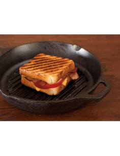 Sartén de Hierro Fundido Lodge 26 cm para Asar Bisteques 2