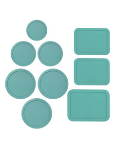 Tapa de Reemplazo Pyrex 9 Piezas Turquesa - A prueba de Fugas